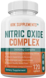 KRK SUPPLEMENTS 1 Bottle Nitric Oxide Complex 3500mg Per Serving L-Arginine HCL AAKG AKG Alpha Ketoglutarate Citrulline Malate 120 Capsules