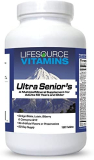 LifeSource Ultra Senior Multi Vitamin & Mineral – 60 Ingredients Synergistically Blended for Seniors – Men and Women – 180 Tabs –