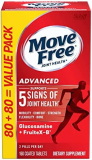 Move Free Advanced Glucosamine Chondroitin + Calcium Fructoborate Joint Support Supplement, Supports Mobility Comfort Strength Flexibility & Bone – 160 Tablets (80 servings)