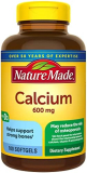 Nature Made Calcium 600 mg with Vitamin D3, Dietary Supplement for Bone Support, 100 Softgels