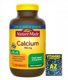 Nature Made Calcium 750 mg with Vitamin D3 and K, Dietary Supplement for Bone Support, 300 Tablets+Better Guide VITMINS Supplements