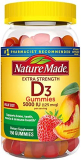 Nature Made Extra Strength Vitamin D3 5000 IU (125 mcg) per serving, Dietary Supplement for Bone, Teeth, Muscle and Immune Health Support, 150 Gummies, 75 Day Supply