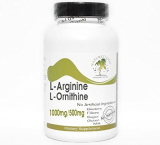 Naturetition Supplements L-Arginine 1000mg and L-Ornithine 500mg ~ 200 Capsules – No Additives