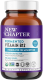 New Chapter Vitamin B12, Fermented Vitamin B12 1,000 mcg, Organic, ONE Daily with Whole-Food Herbs + Adaptogenic Maca for Natural Energy + Healthy Blood Cells, 100% Vegan, Gluten-Free – 60 Count