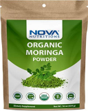 Nova Nutritions Certified Organic Moringa Oleifera Leaf Powder 16 OZ (454 gm) – Superfood Green Powder