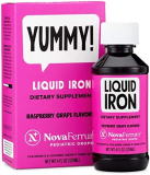 NovaFerrum Yummy | Pediatric Drops Liquid Iron Supplement for Infants and Toddlers | Liquid Iron For Kids | 15mg of Iron Per 1mL Dose | Ages 4 & Under | Gluten Free Certified | Sugar Free | Raspberry Grape | 4 Fl Oz (120 mL)