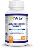 O!VITA Liquid Multivitamin Complete, with a Full Spectrum of Vitamins and Minerals, Plus 42 Fruits and Vegetable Proprietary Blend, Easy Absorption (60 Vegan Liquid Filled Capsules)