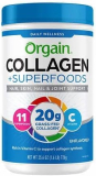 Orgain Collagen +Superfoods with 20 Grams of Grass-Fed Collagen and Vitamin C, Unflavored, 25.6 oz