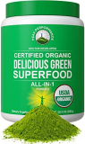 Peak Performance Organic Greens Superfood Powder. Best Tasting Super Greens Powder with 25+ Organic Ingredients for Max Energy and Athletic Performance. Vegan Keto Green Juice Daily Drink