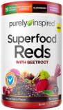 Purely Inspired Reds Superfood Powder Superfood Reds Powder with Beetroot | Vitamin C & Zinc for Immune Support + Vitamin D | 19 Fruits & Vegetables | Natural Berry Flavor (30 Servings)