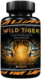 SilverSage Wild Tiger Performance Enhancer for Men – Calcium, Zinc, Tongkat Ali, Maca, L-Arginine HCI & Ginseng Eleutherococcus Blend | Dietary Supplement | 60 Tablets