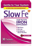 Slow Fe 45mg Iron Supplement for Iron Deficiency, Slow Release, High Potency, Easy to Swallow Tablets – 30 Count