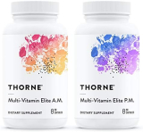 Thorne Multi-Vitamin Elite – Daily Nutritional Supplement – AM Formula Supports Cellular Energy Production and PM Formula Supports Restful Sleep – Gluten-Free, Dairy-Free – 180 Capsules – 30 Servings