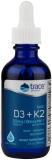 Trace Minerals | Liquid Ionic Vitamin D3 + K2 | 125 mcg (5,000 IU) D3, 100 mcg K2 | Concentrated Dietary Supplement | Support Strong Bones, Teeth, Heart Health, and Immunity | 2 fl oz. 296 Servings