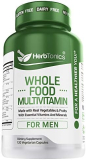 Whole Food Multivitamin for Women & Men with Superfoods from Whole Food Markets | Real Raw Veggies, Fruits, Vitamin E, A, B Complex | Vegan Non-GMO 120 Vegetarian Capsules (Men)