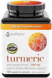 Youtheory Turmeric Extra Strength Formula Capsules 1,000 mg per Daily, 180 Count (Pack of 4) pEx#Yk