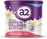 a2 Milk Protein + Collagen Nutritional Powder | Collagen Peptides, Hyaluronic Acid, Vitamin C | 11g Protein | Creamy, Delicious Simply Vanilla Flavor